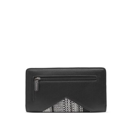 Sophie Wallet - black and white woven
